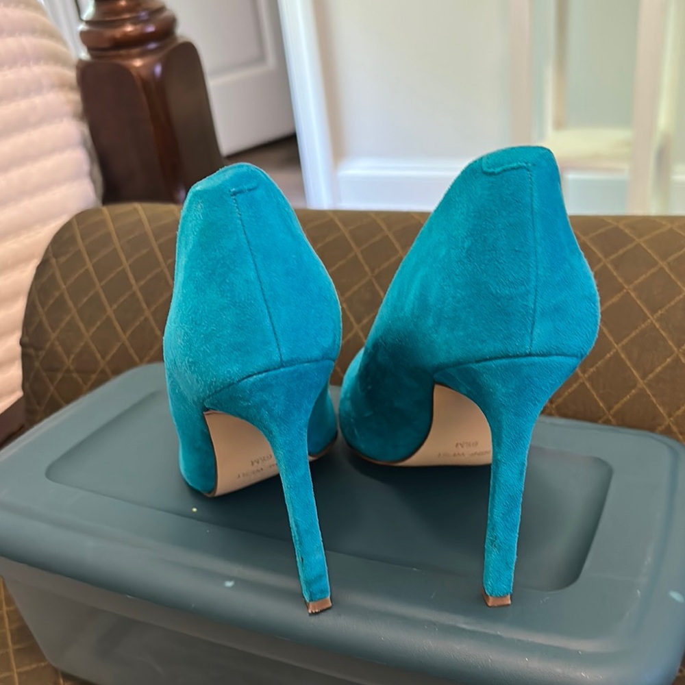 Nine West Women's Blue Suede Heels - Picture 7 of 11
